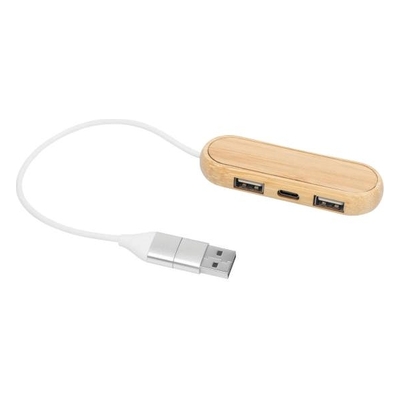 USB hub MULTIPLIER, brązowy 56-1107376