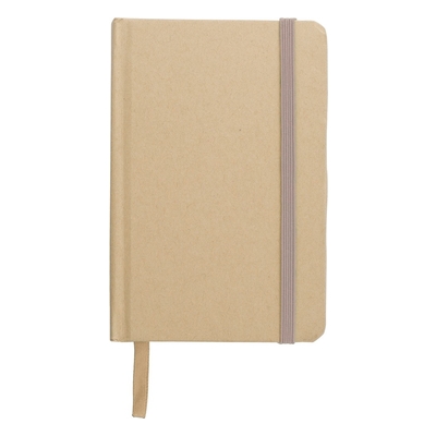 Notatnik A6 z papieru kraftowego z recyklingu, twarda okładka V1164-20