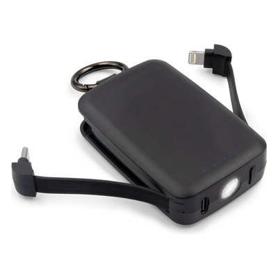 Power bank 4000 mAh, karabińczyk i lampka 1W Dimetrice VA109-03