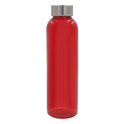 Kolorowa, szklana butelka Aqua Kuba 500 ml, czerwony R08176.08