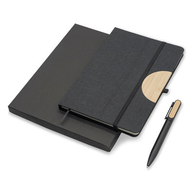 Zestaw notes z długopisem Fold, czarny R64209.02
