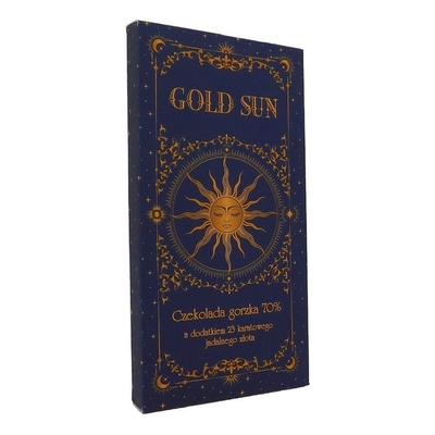 Czekolada Gold Sun Navy gorzka z płatkami jadalnego złota 100g