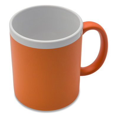 Kubek ceramiczny Velutti 350 ml, pomarańczowy R85326.15