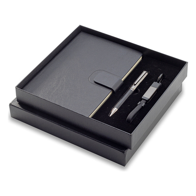 Zestaw upominkowy z kablem USB 2w1 Davos, czarny R17022.02